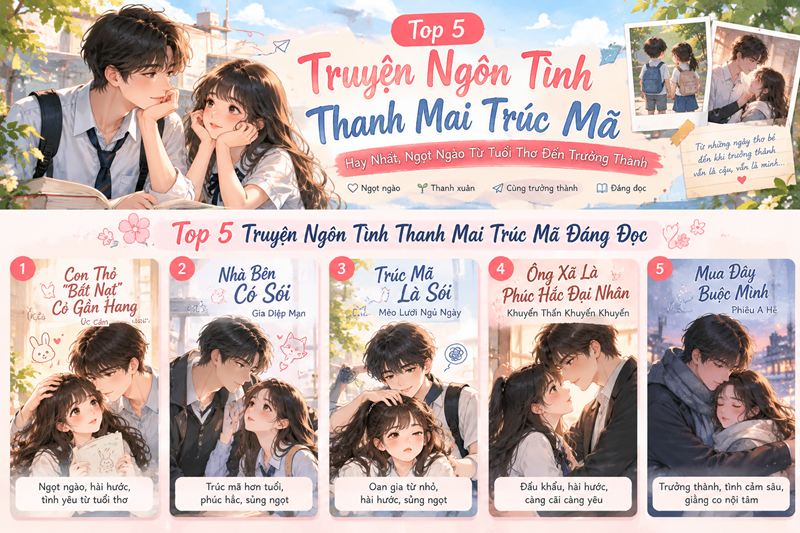 Top Truyện Ngôn Tình Thanh Mai Trúc Mã Hay Nhất